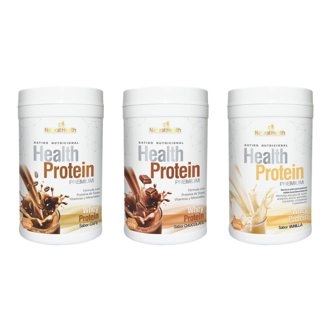 Health Protein 900gr (Café - Vainilla - Chocolate)